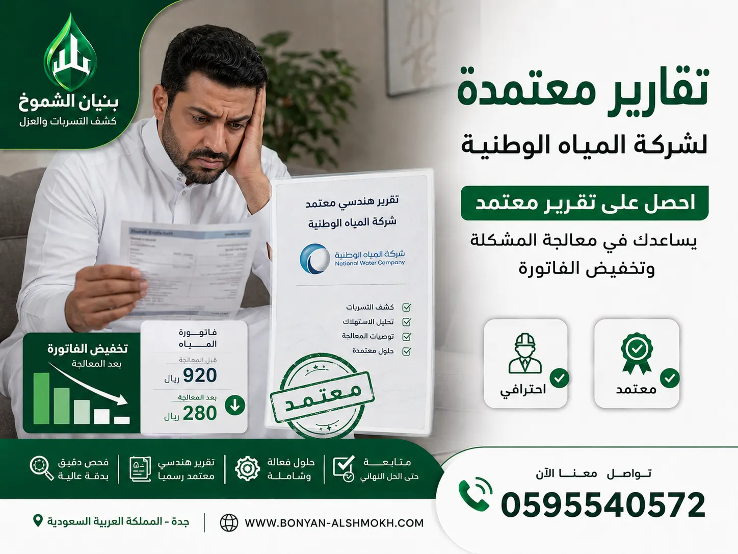 تقارير معتمدة لشركة المياه الوطنية